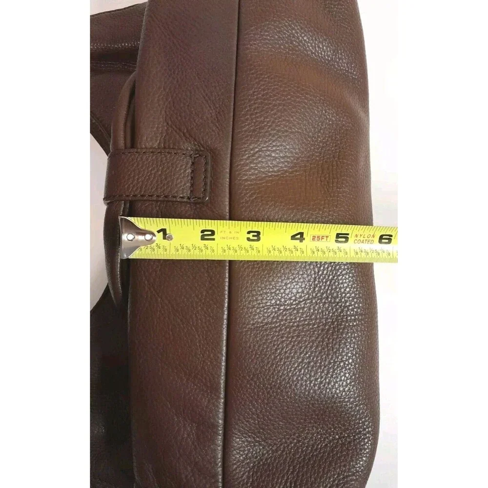 MICHAEL KORS Fulton Dark Brown SOFT Pebbled Leather Shoulder Bag Hobo Tote
